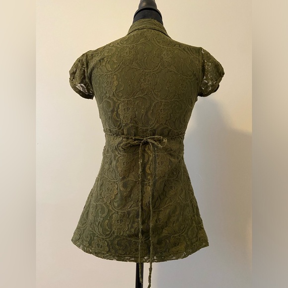 Heart Soul Green Lace Blouse - Picture 3 of 4